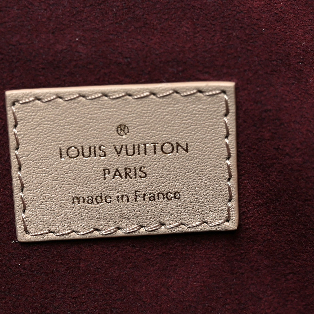 Louis Vuitton Lambskin Embossed Monogram Coussin Hobo MM Galet