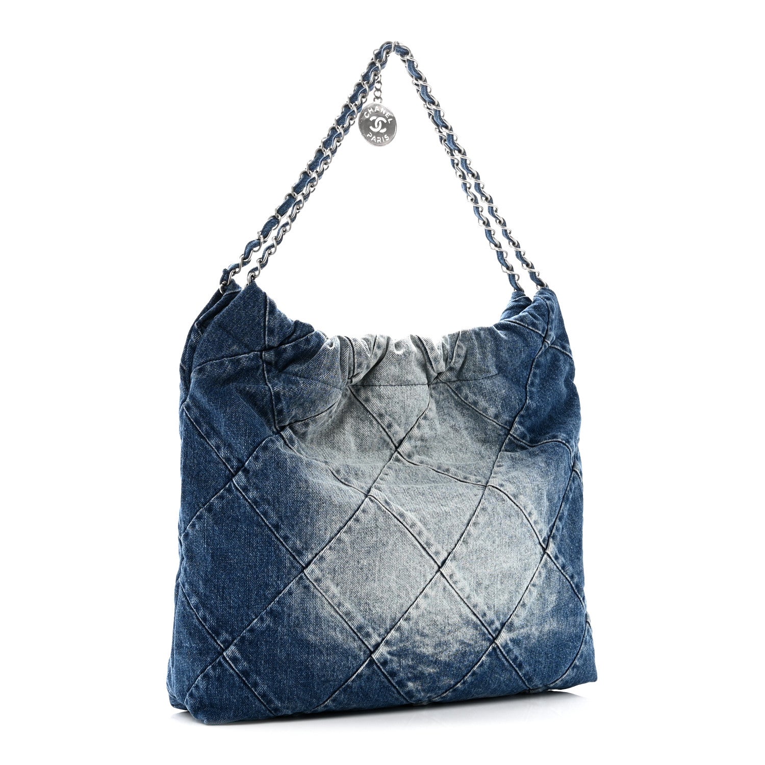 Chanel Denim Quilted Chanel 22 Blue