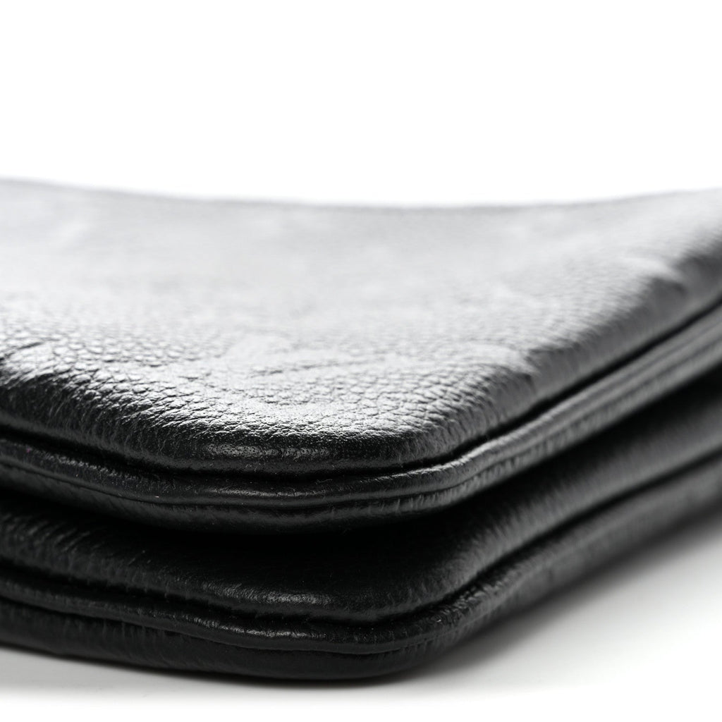 Louis Vuitton Empreinte Double Zip Pochette Black