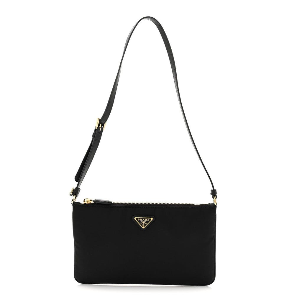 Prada Re-Nylon Saffiano Pouch Black