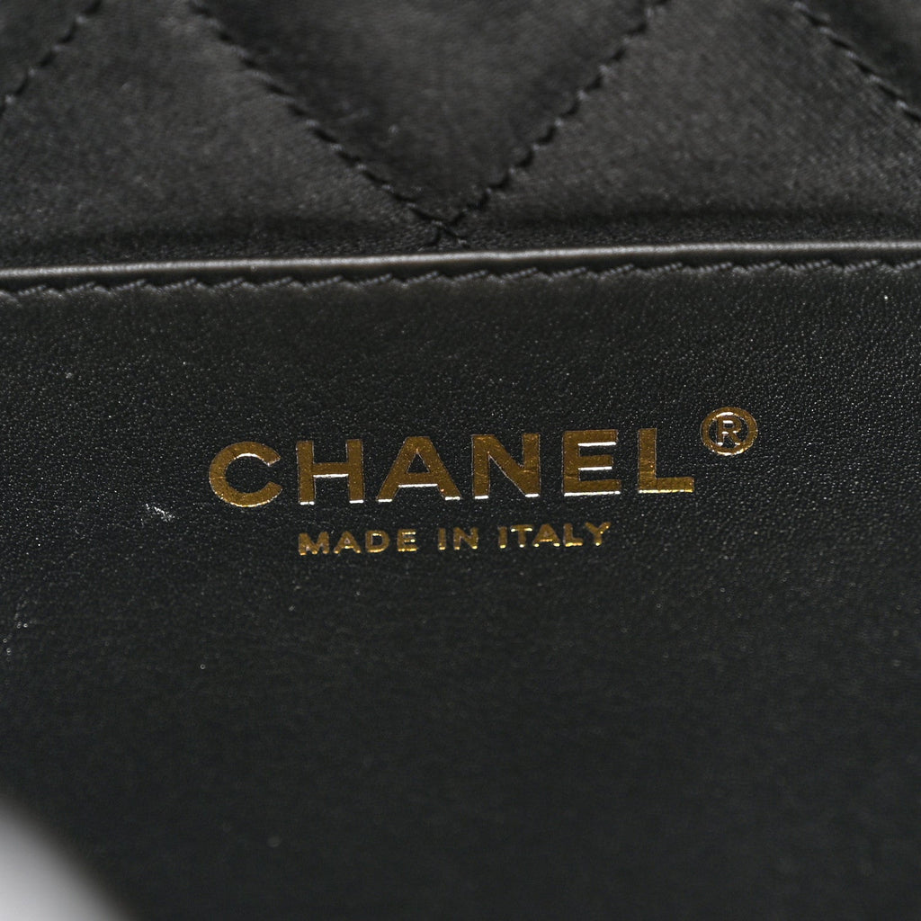 Chanel Shiny Calfskin Quilted Mini Chanel 22 Black