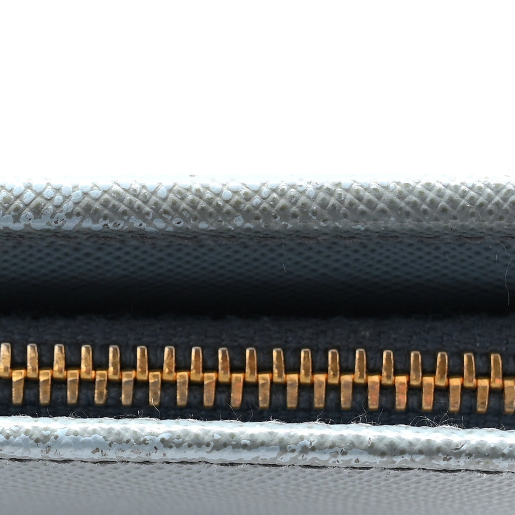 Prada Saffiano Metal Continental Wallet Astrale