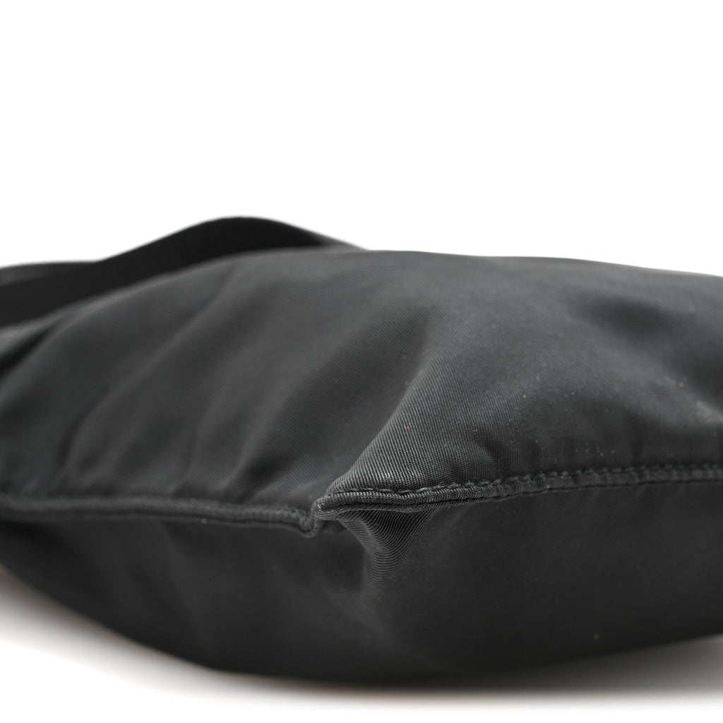 Prada Nylon Small Flat Messenger Bag Black