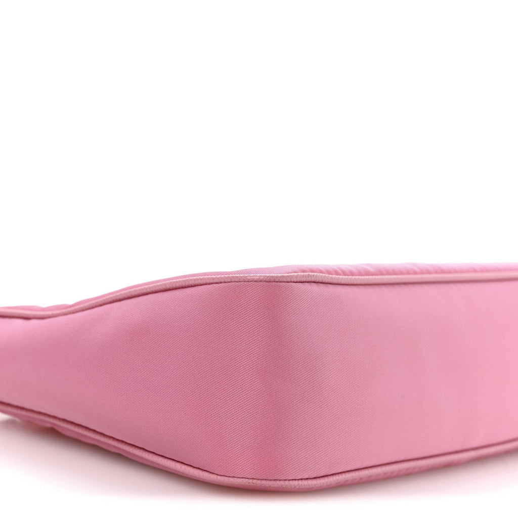 Prada Tessuto Nylon Saffiano Mini Re-Edition 2005 Bag Begonia