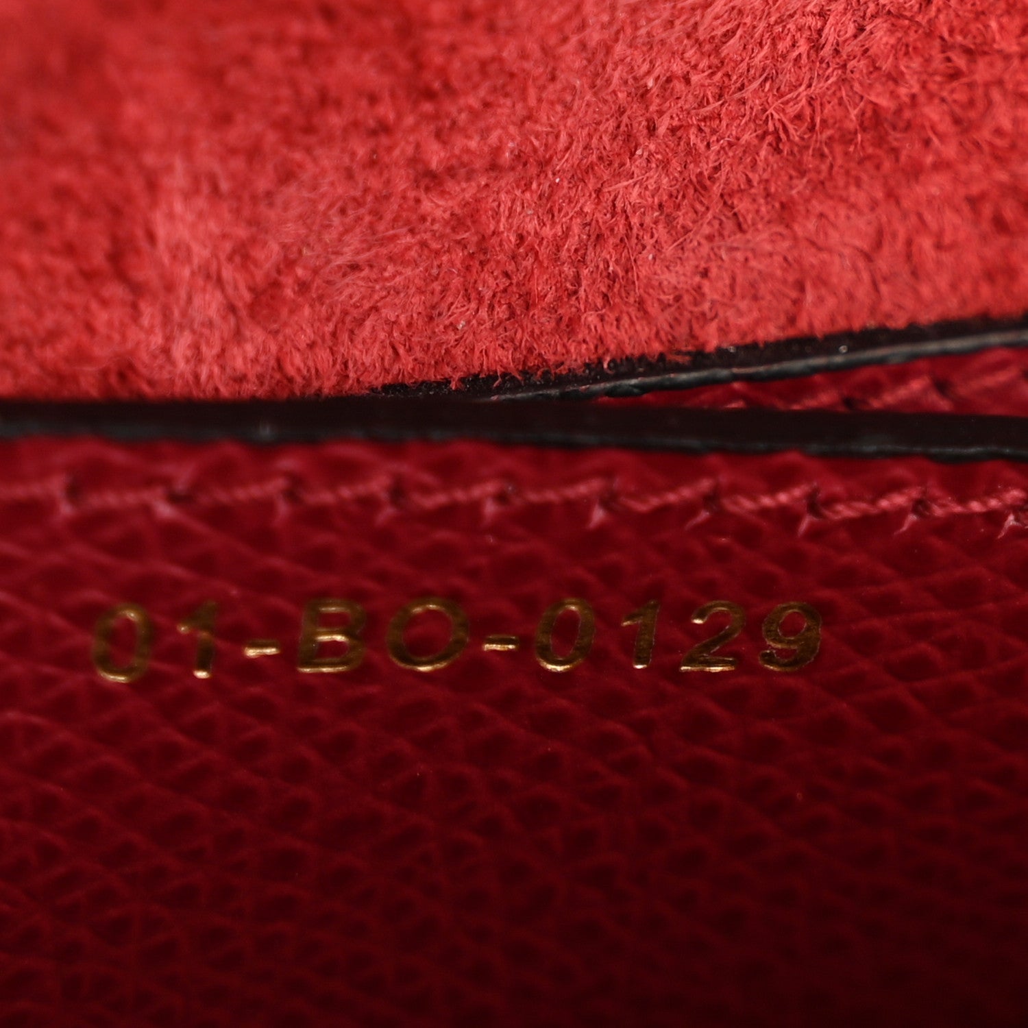 Christian Dior Grained Calfskin Saddle Bag Red