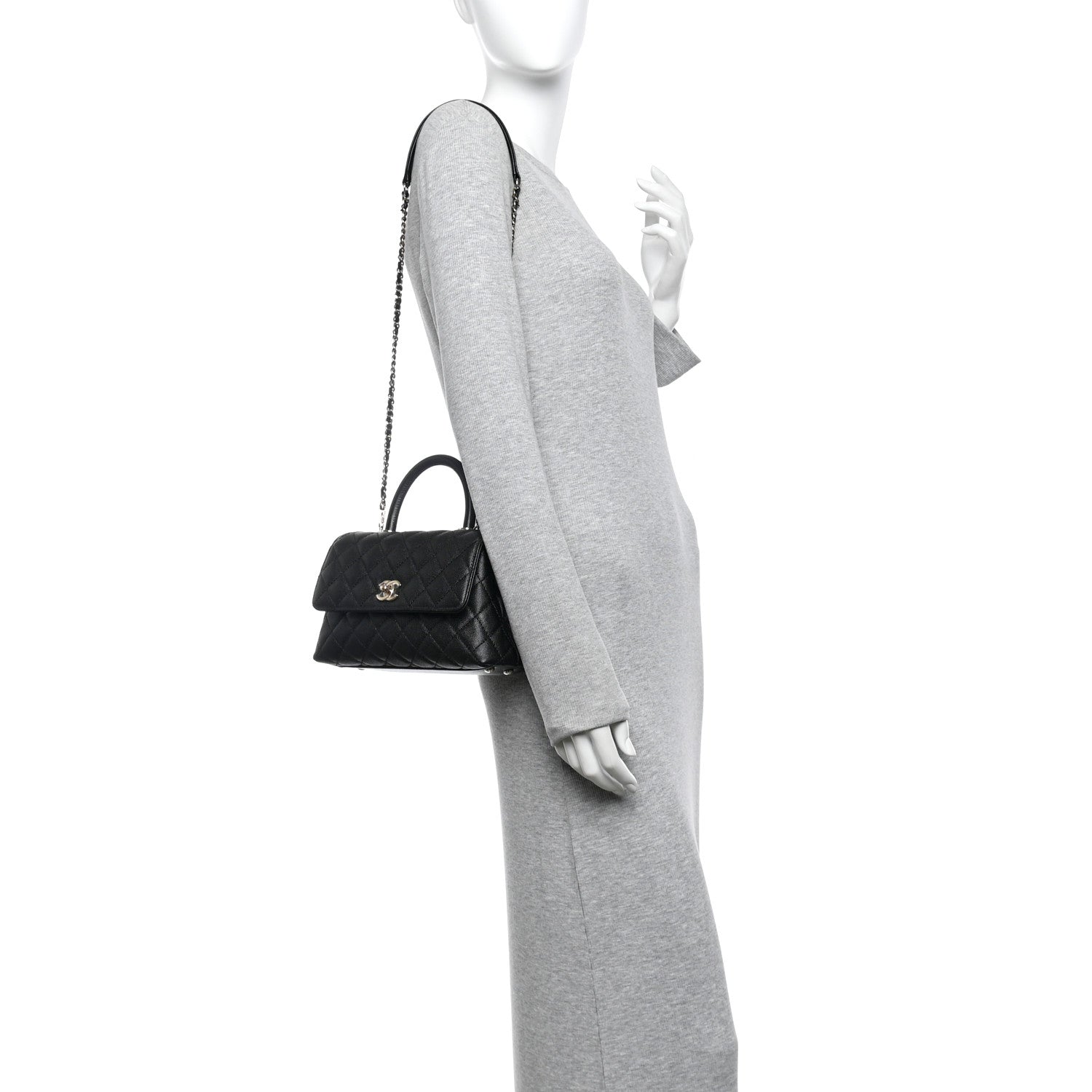 Chanel Caviar Quilted Mini Coco Handle Flap Black