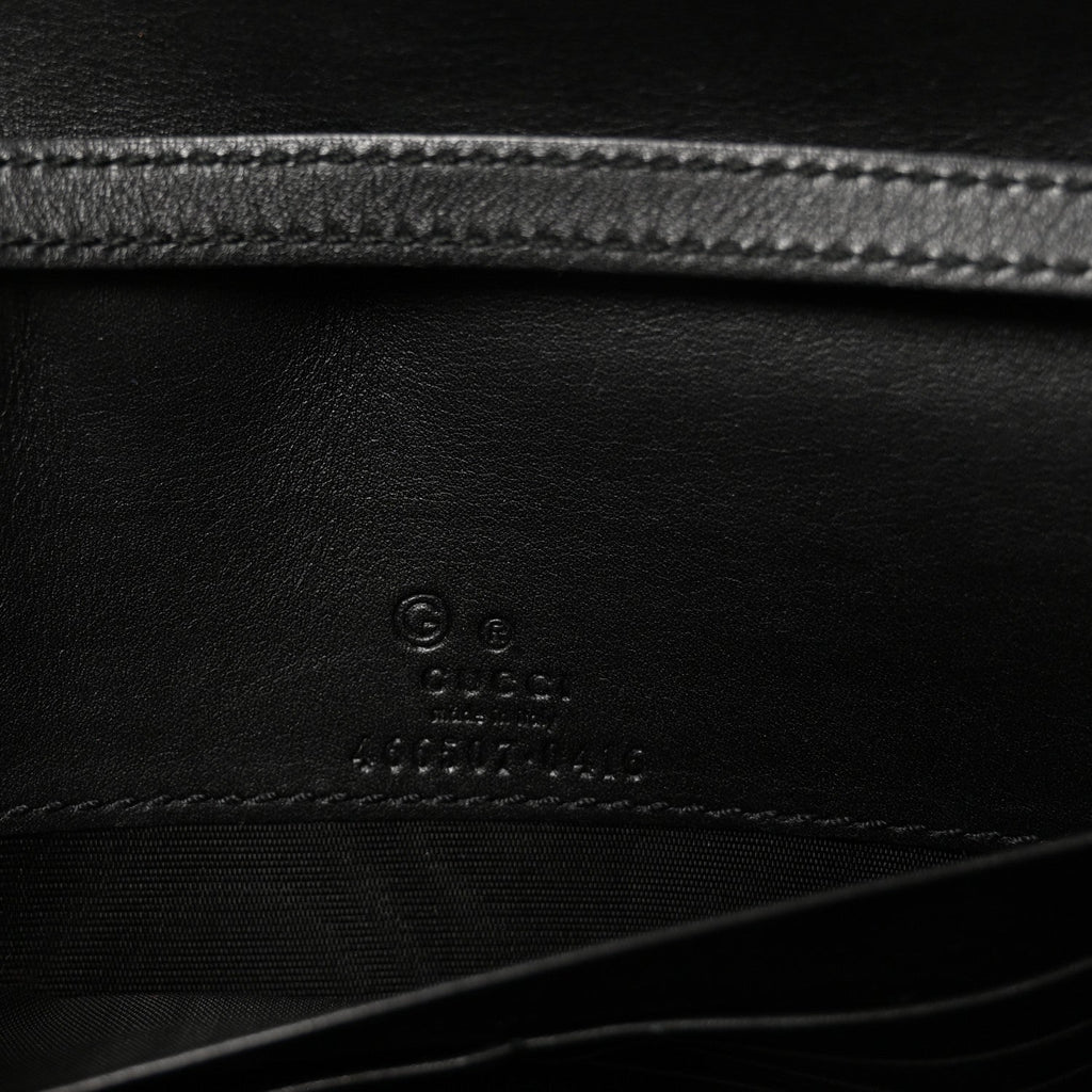 Gucci Microguccissima Crossbody Wallet Black