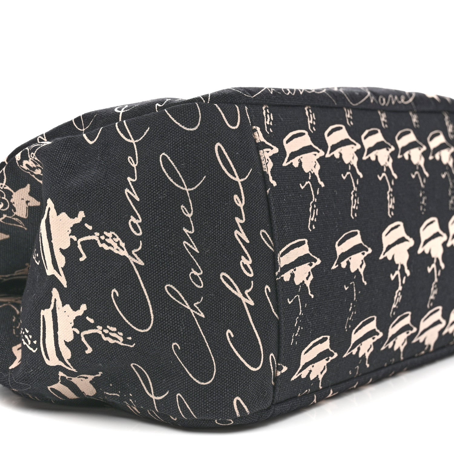 Chanel Canvas Camellia Flower Tote Black