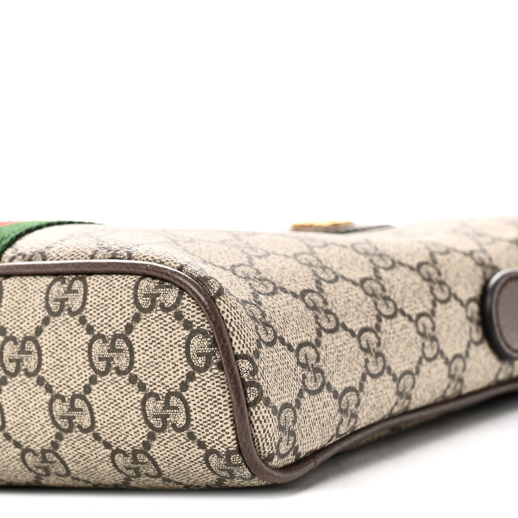 Gucci GG Supreme Monogram Web Small Ophidia Slingbag Beige Ebony New Acero