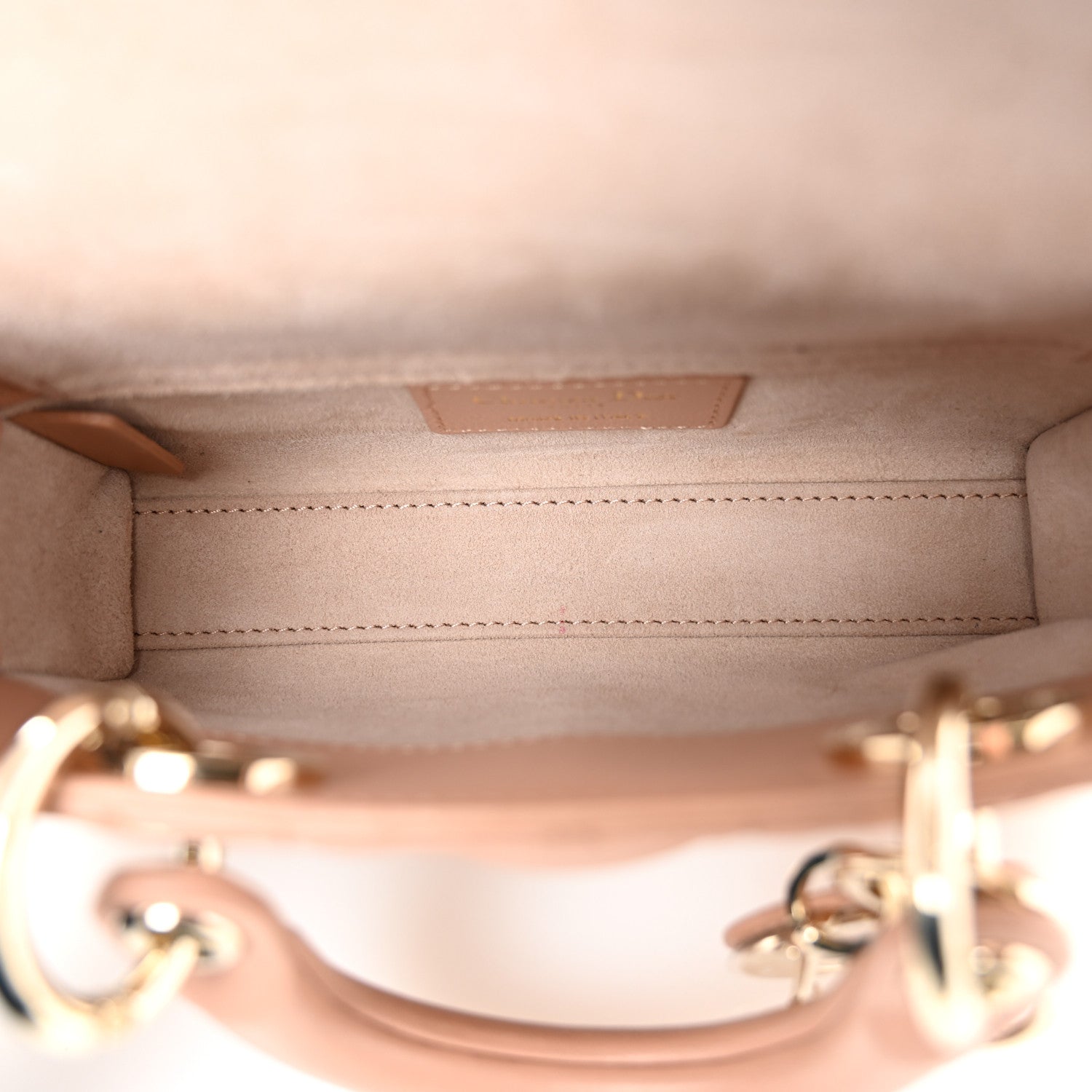 Christian Dior Lambskin Cannage Micro Lady D-Joy Rose Des Vents
