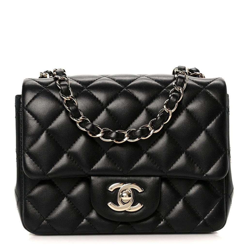 Chanel Lambskin Quilted Mini Square Flap Black