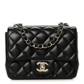 Chanel Lambskin Quilted Mini Square Flap Black