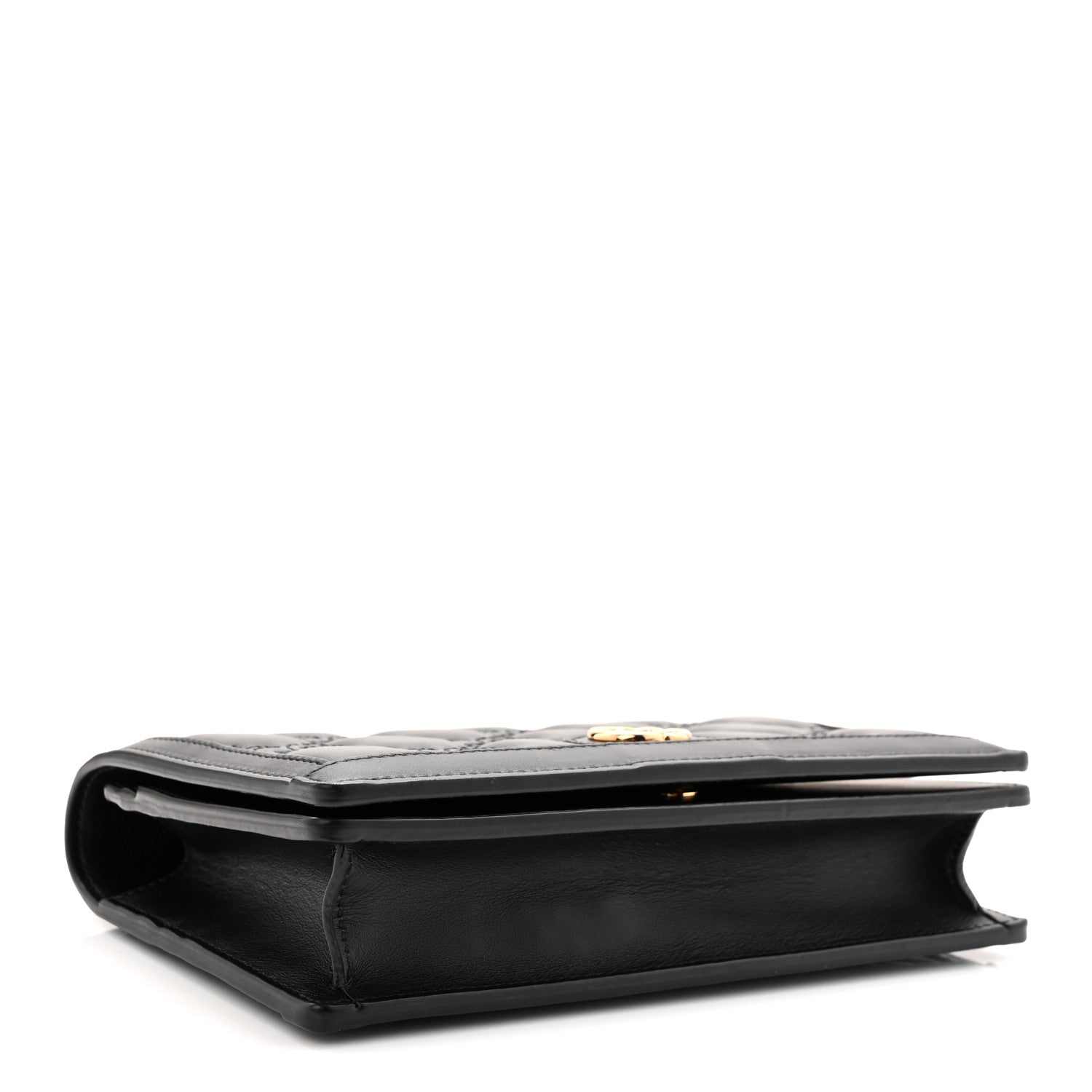 Gucci Calfskin GG Matelasse Chain Wallet Black