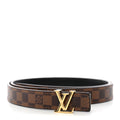 Louis Vuitton Mini Damier Ebene 25mm LV Initiales Belt 80 32