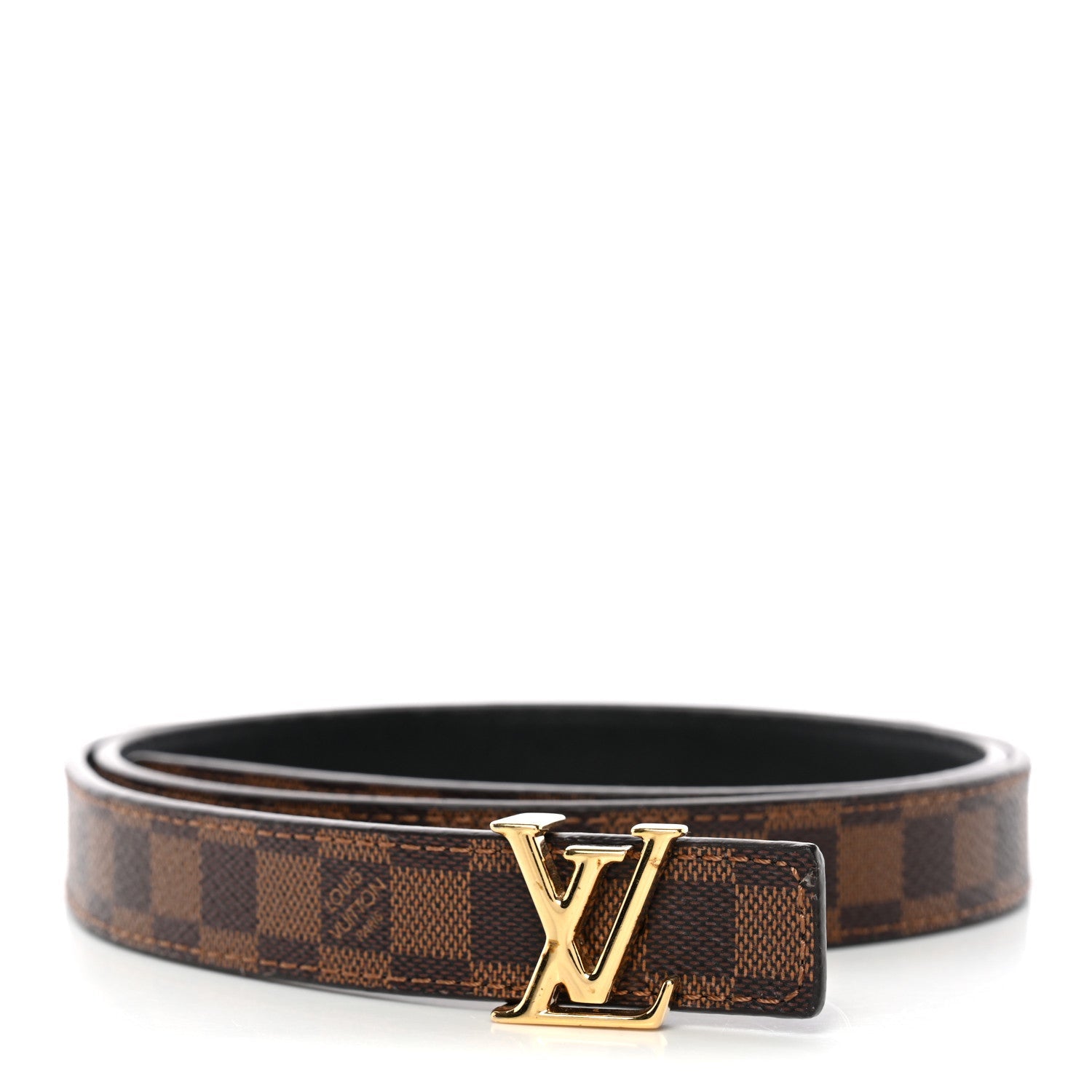 Louis Vuitton Mini Damier Ebene 25mm LV Initiales Belt 80 32