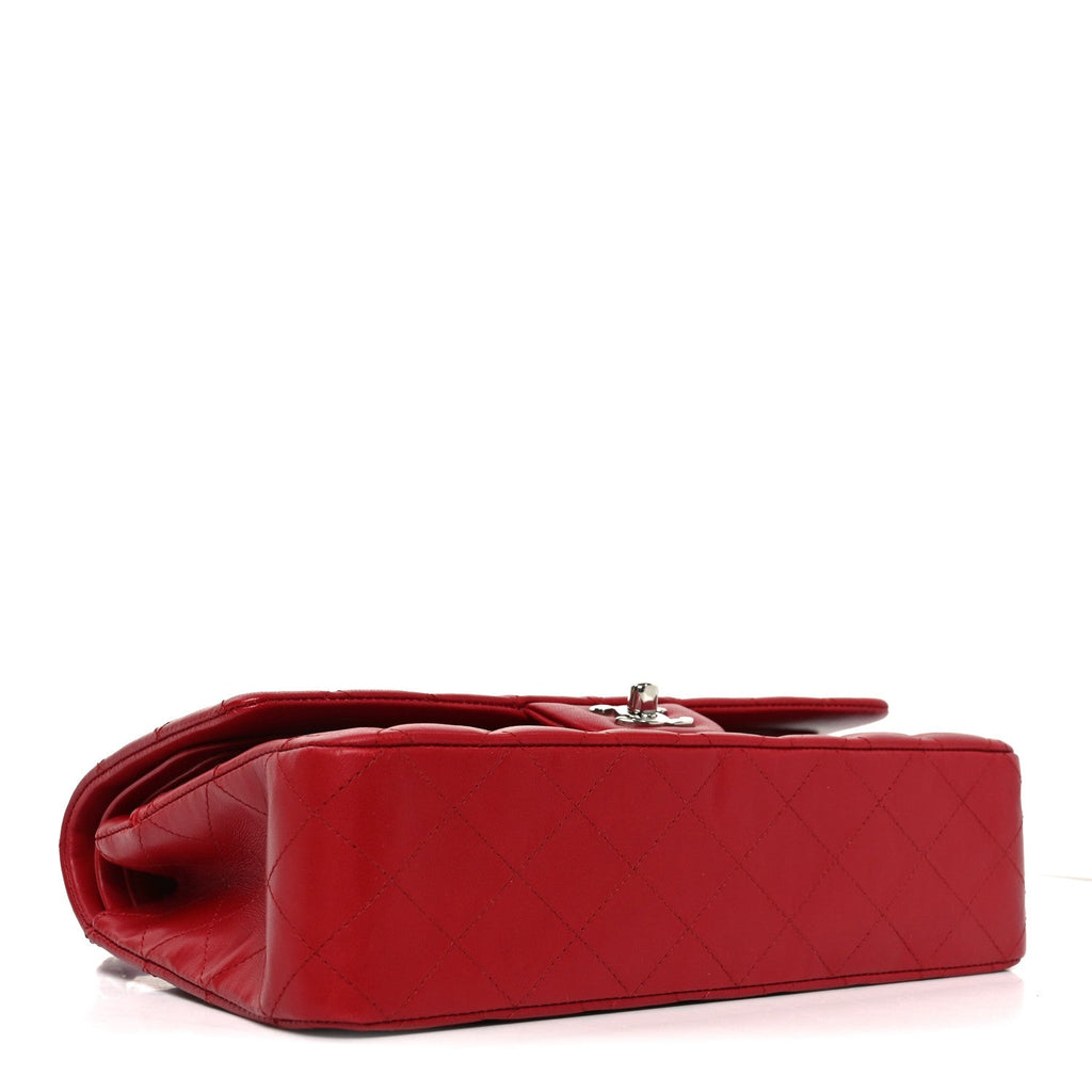 Chanel Lambskin Quilted Medium Double Flap Red