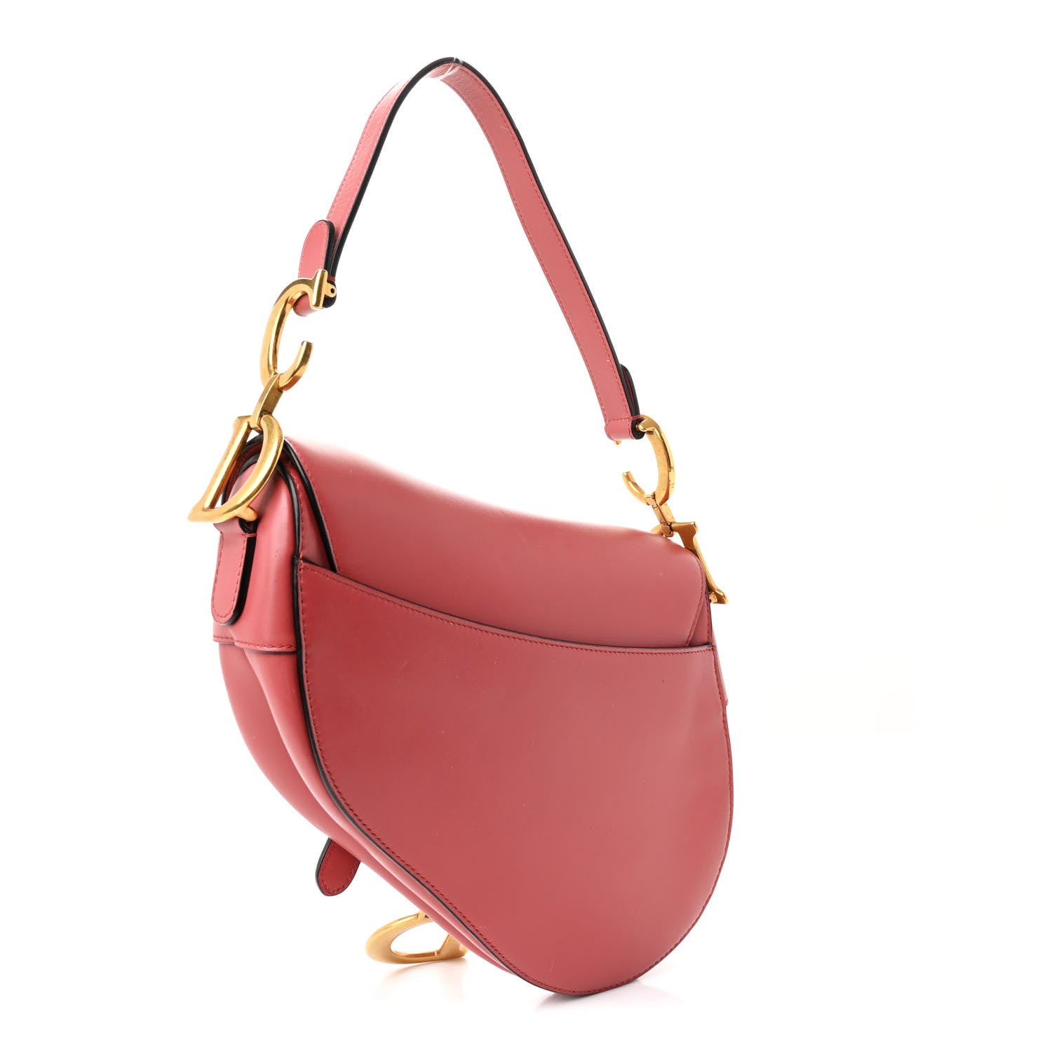 Christian Dior Calfskin Saddle Bag Pink