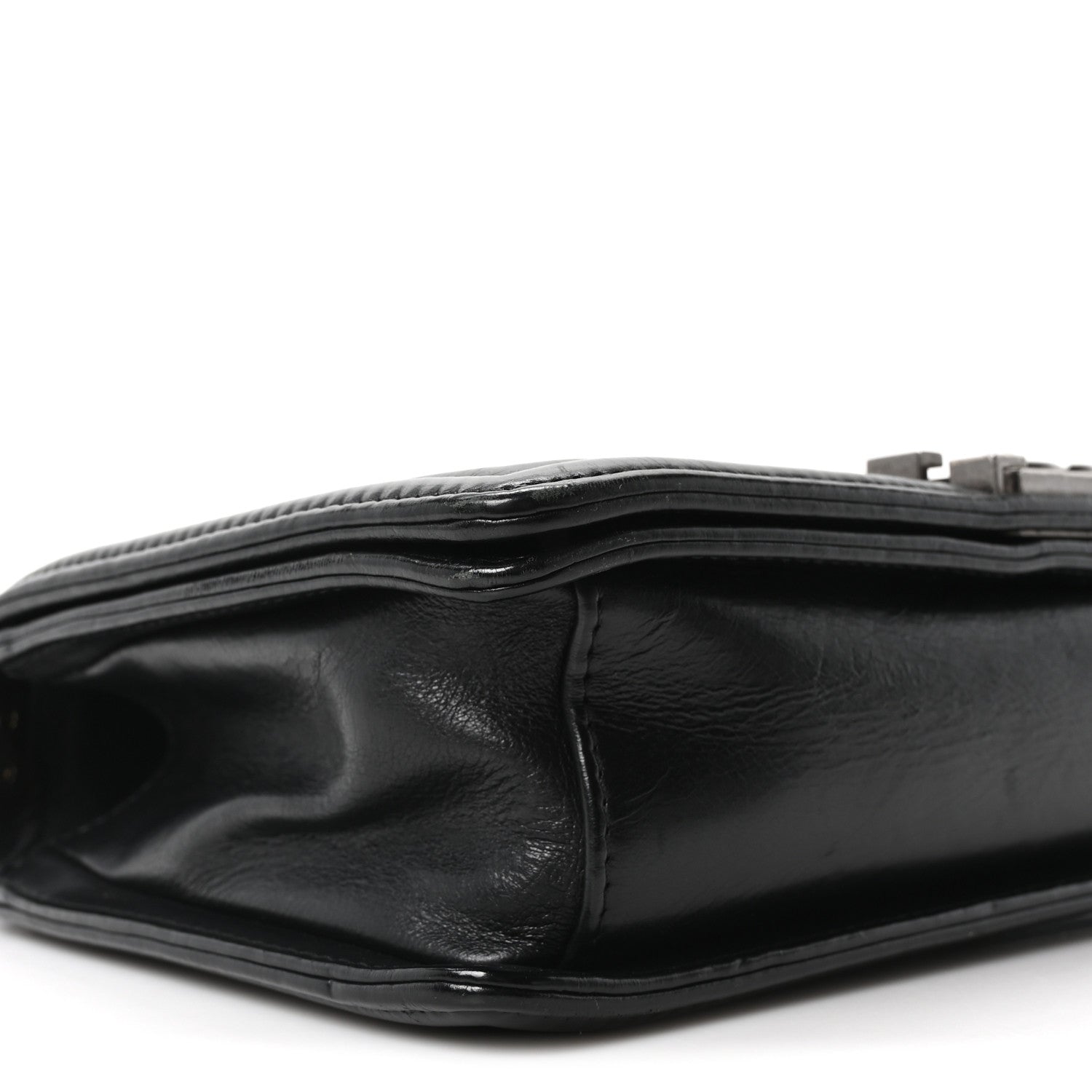 Chanel Calfskin Crystal Embossed Medium Boy Flap Black