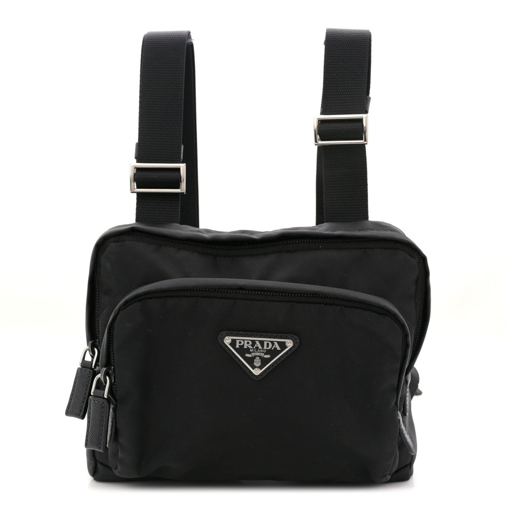 Prada Tessuto Nylon Montagna Harness Bag Black