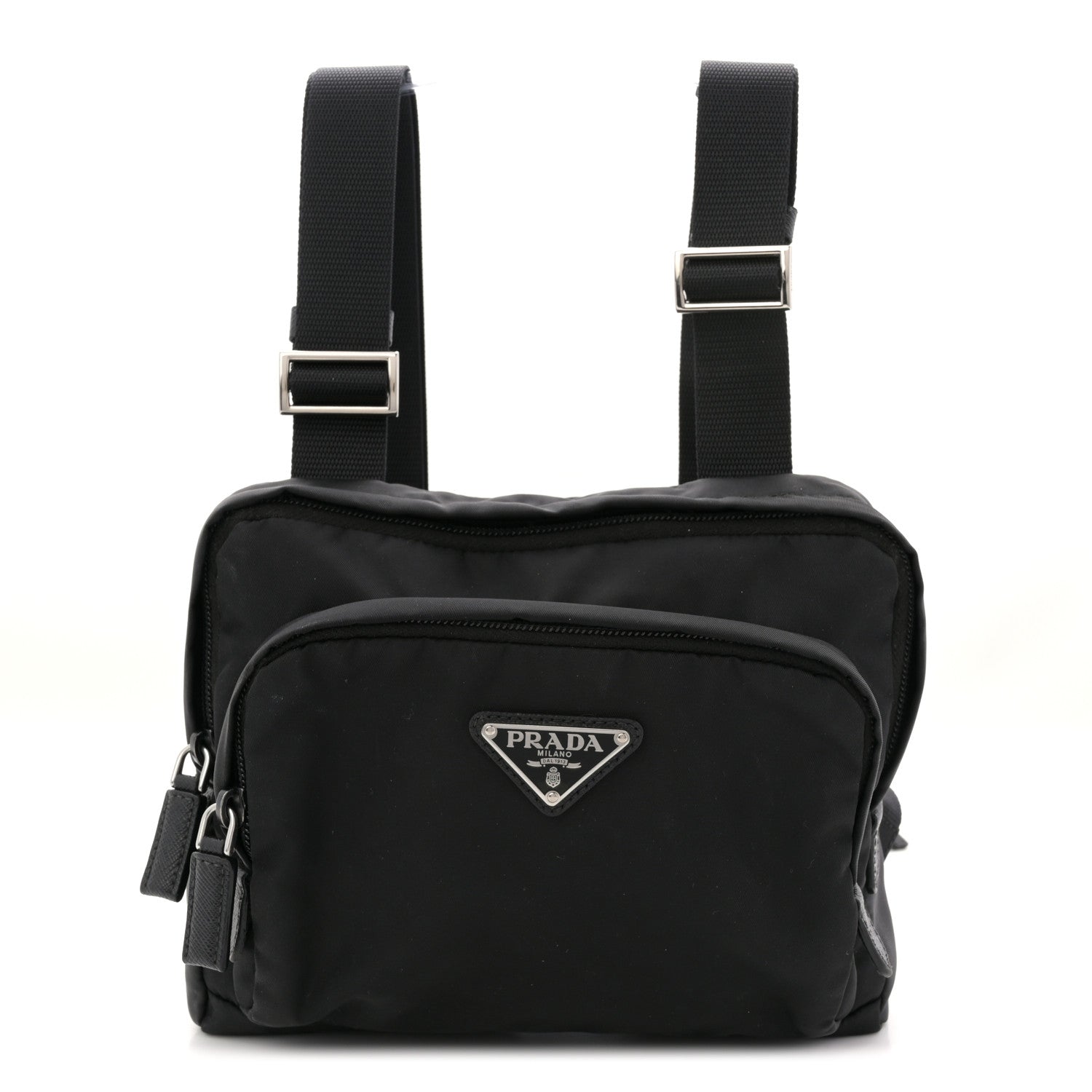 Prada Tessuto Nylon Montagna Harness Bag Black