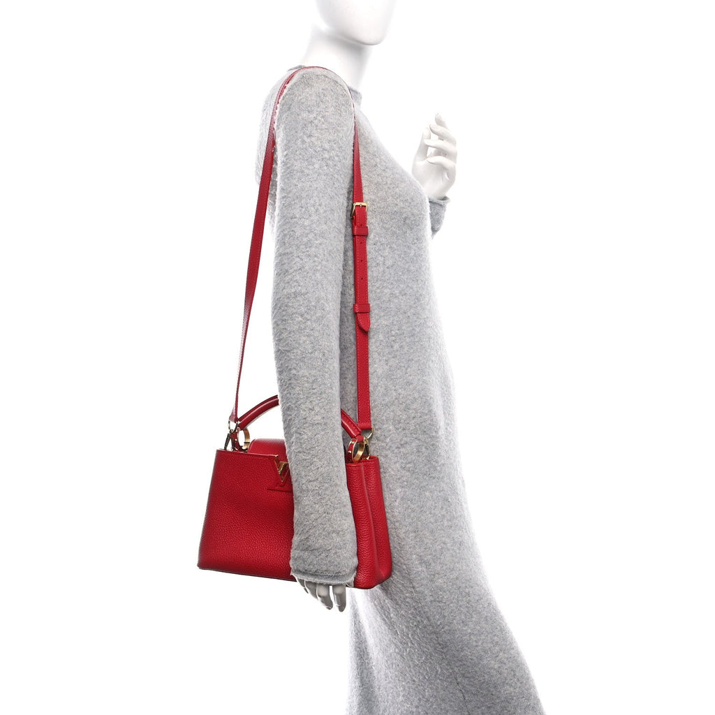 Louis Vuitton Taurillon Capucines BB Scarlet Red