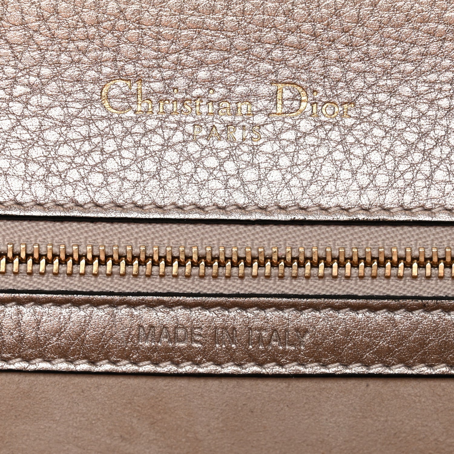 Christian Dior Metallic Grained Calfskin Small Diorama Flap Bag Copper
