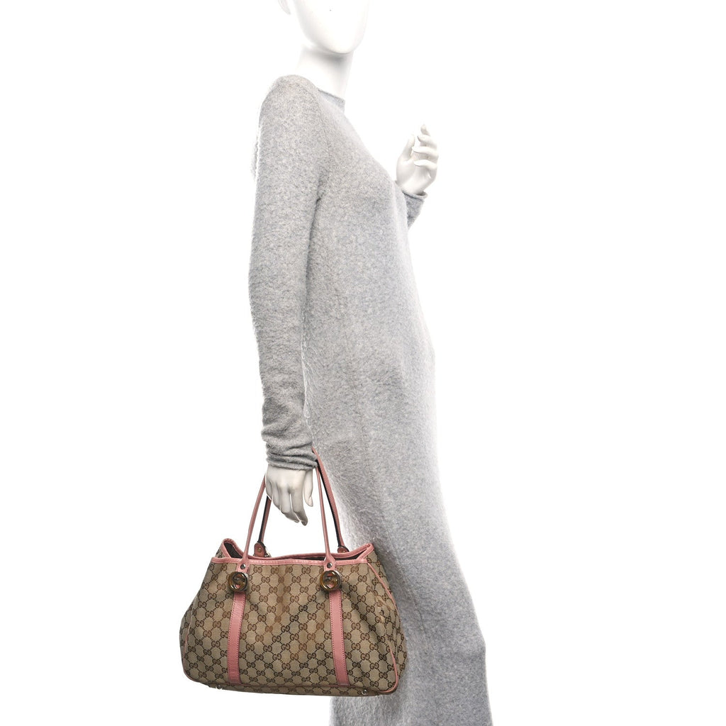 Gucci Monogram Medium Twins Tote Pink