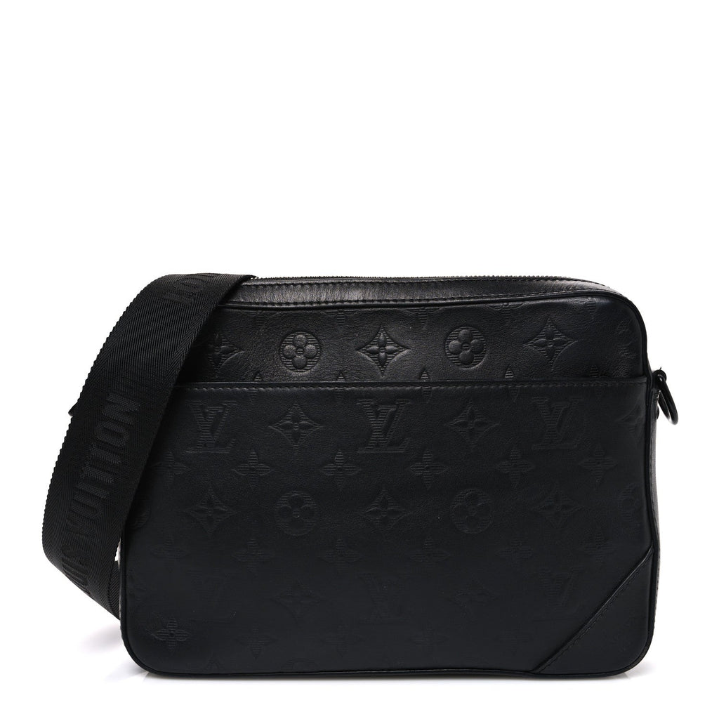Louis Vuitton Calfskin Monogram Shadow Duo Messenger Black