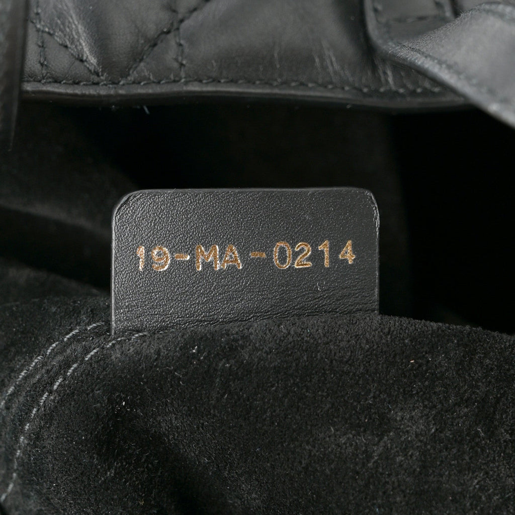 Christian Dior Calfskin Macrocannage Large Toujours Black