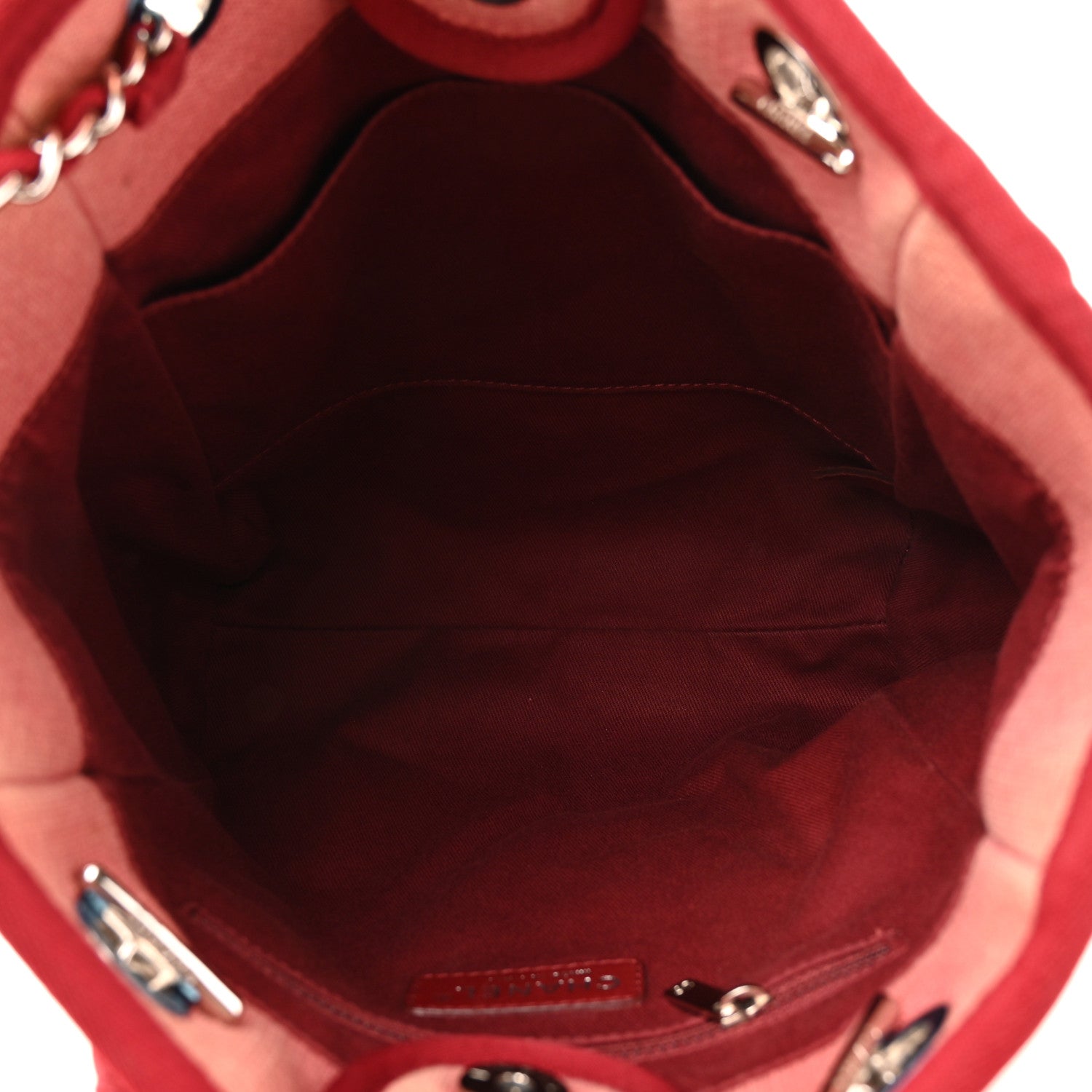 Chanel Canvas Mini Deauville Tote Red