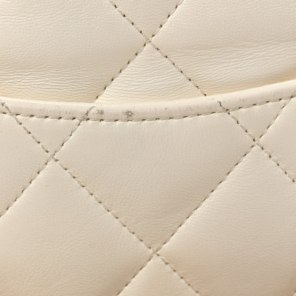 Chanel Lambskin Quilted Small CC Funky Town Flap White