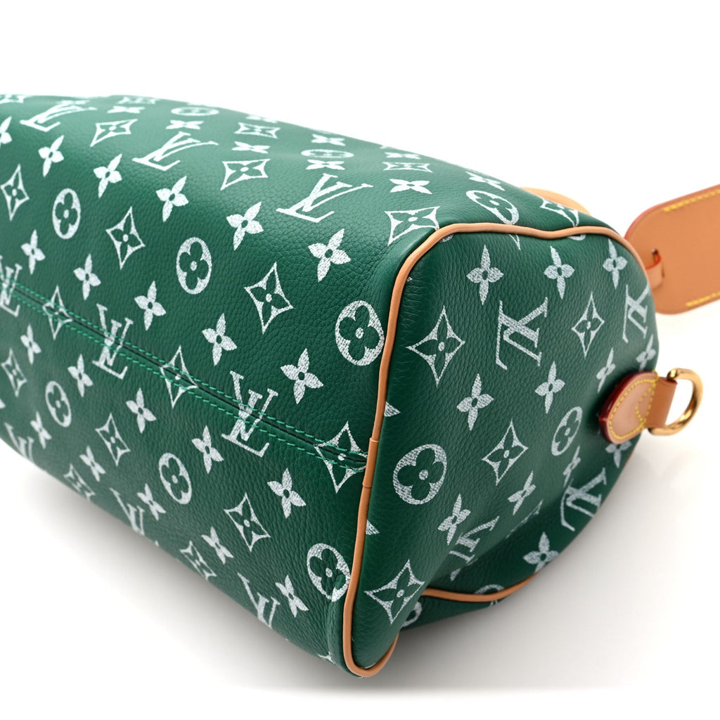 Louis Vuitton Calfskin Monogram Speedy P9 Bandouliere 25 Green