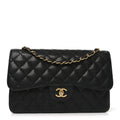 Chanel Caviar Quilted Jumbo Double Flap Black