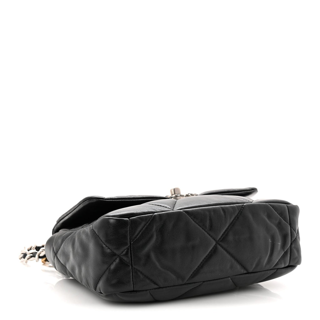 Chanel Lambskin Quilted Medium Chanel 19 Flap Black