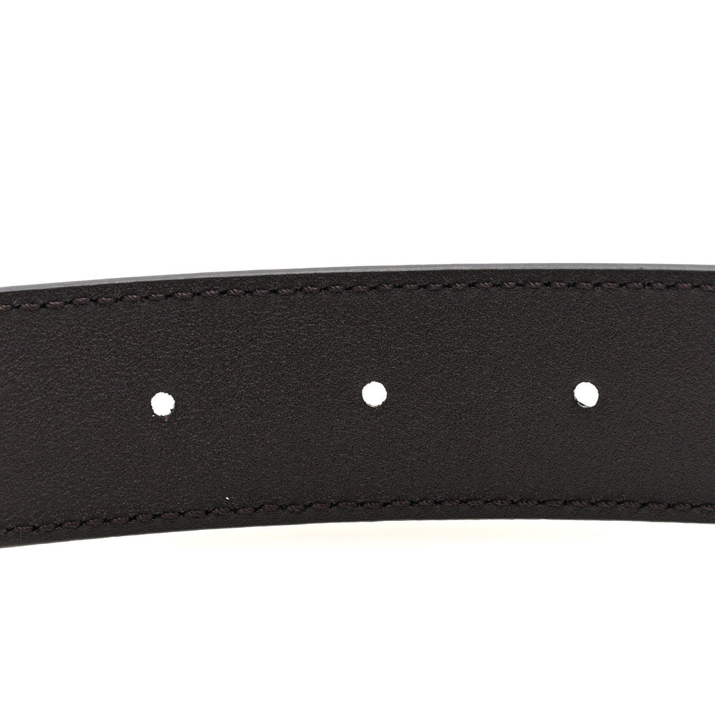 Gucci Plutone Calfskin Plaque GG 30mm Belt 90 36 Cocoa