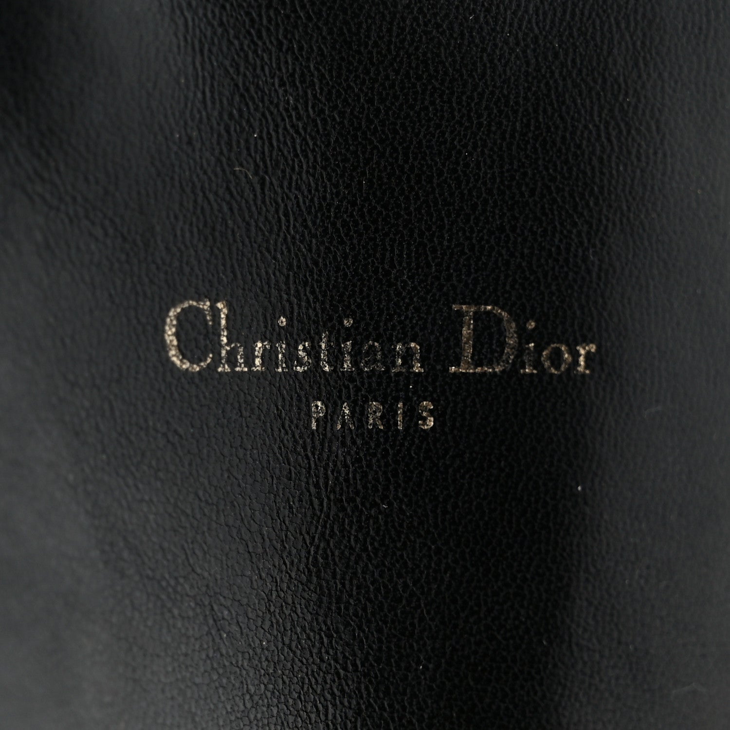Christian Dior Grained Calfskin Cannage Diorling Wallet On Chain Black
