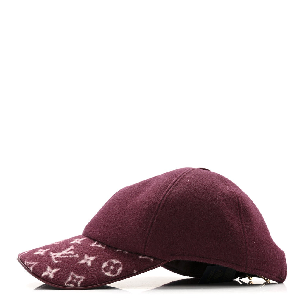 Louis Vuitton Wool Silk Monogram Endless Cap L Bordeaux