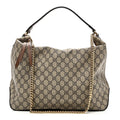 Gucci GG Supreme Monogram Large Linea A Hobo Light Brown