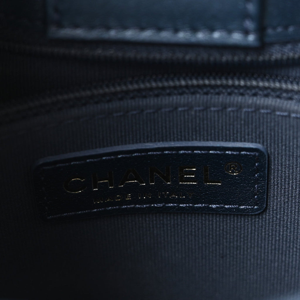 Chanel Washed Denim Quilted Small Hobo Blue