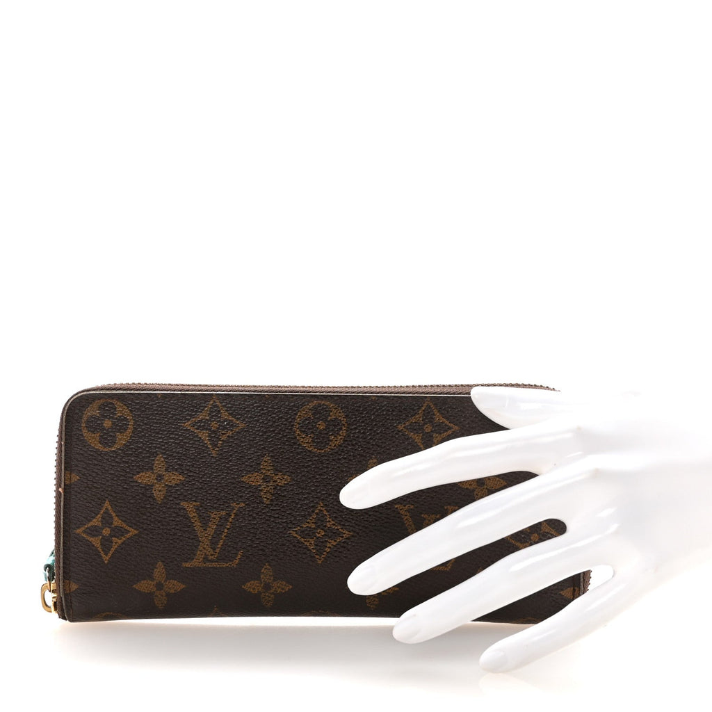 Louis Vuitton Monogram Clemence Wallet Turquoise