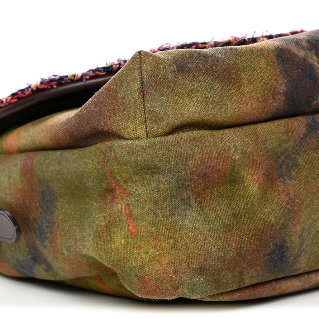 Chanel Washed Toile Large Graffiti On The Pavements Messenger Khaki Multicolor