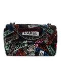 Chanel Sequin Logo Small Flap Ruthenium Multicolor