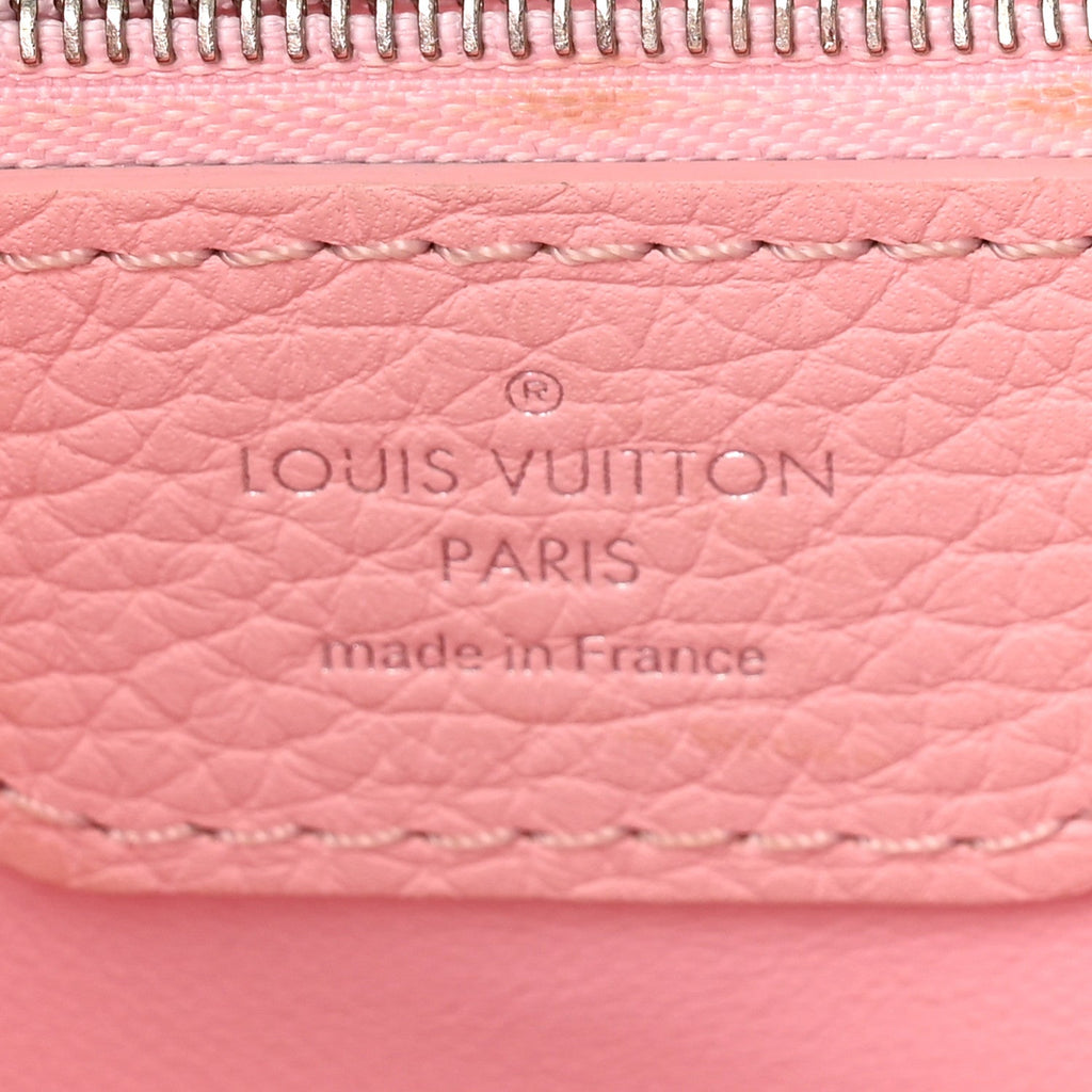 Louis Vuitton Taurillon Capucines MM Black General Blue Pink