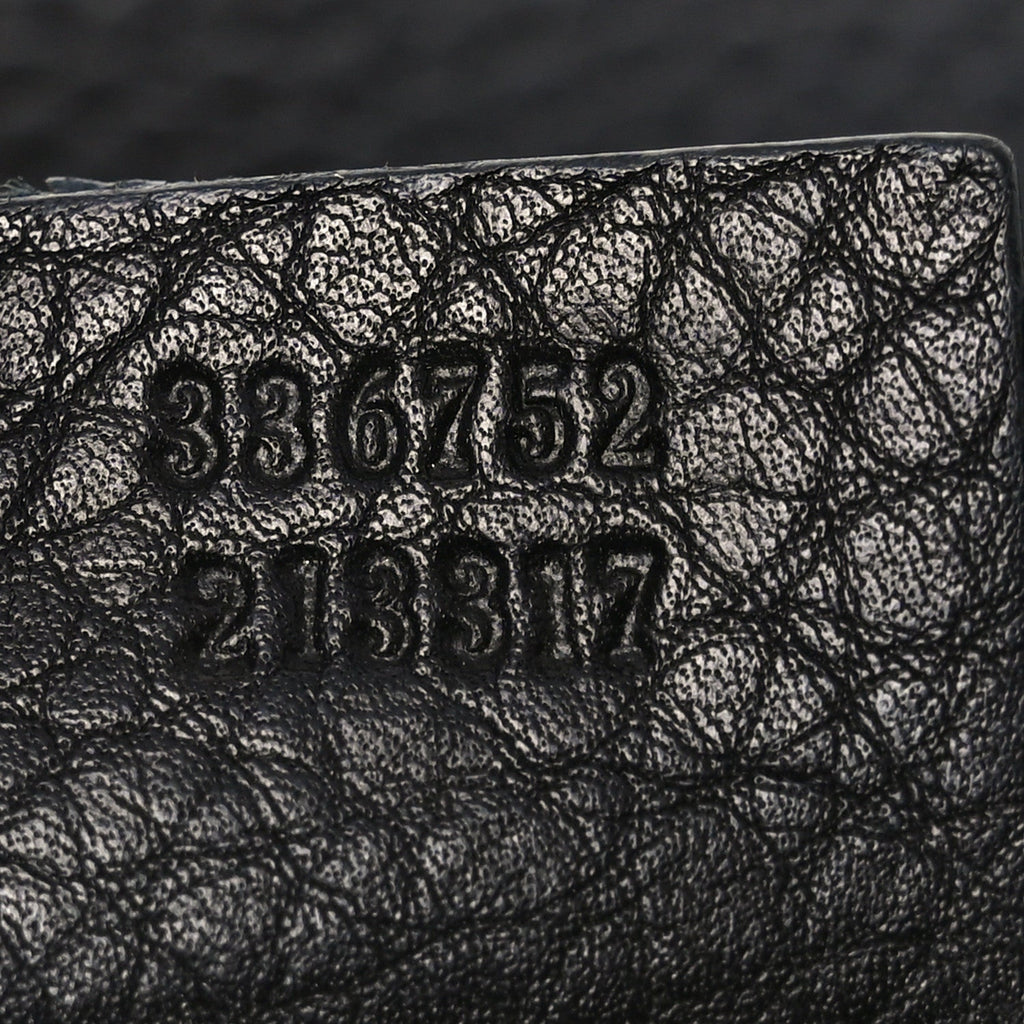 Gucci Pebbled Calfskin Medium Soho Flap Crossbody Black