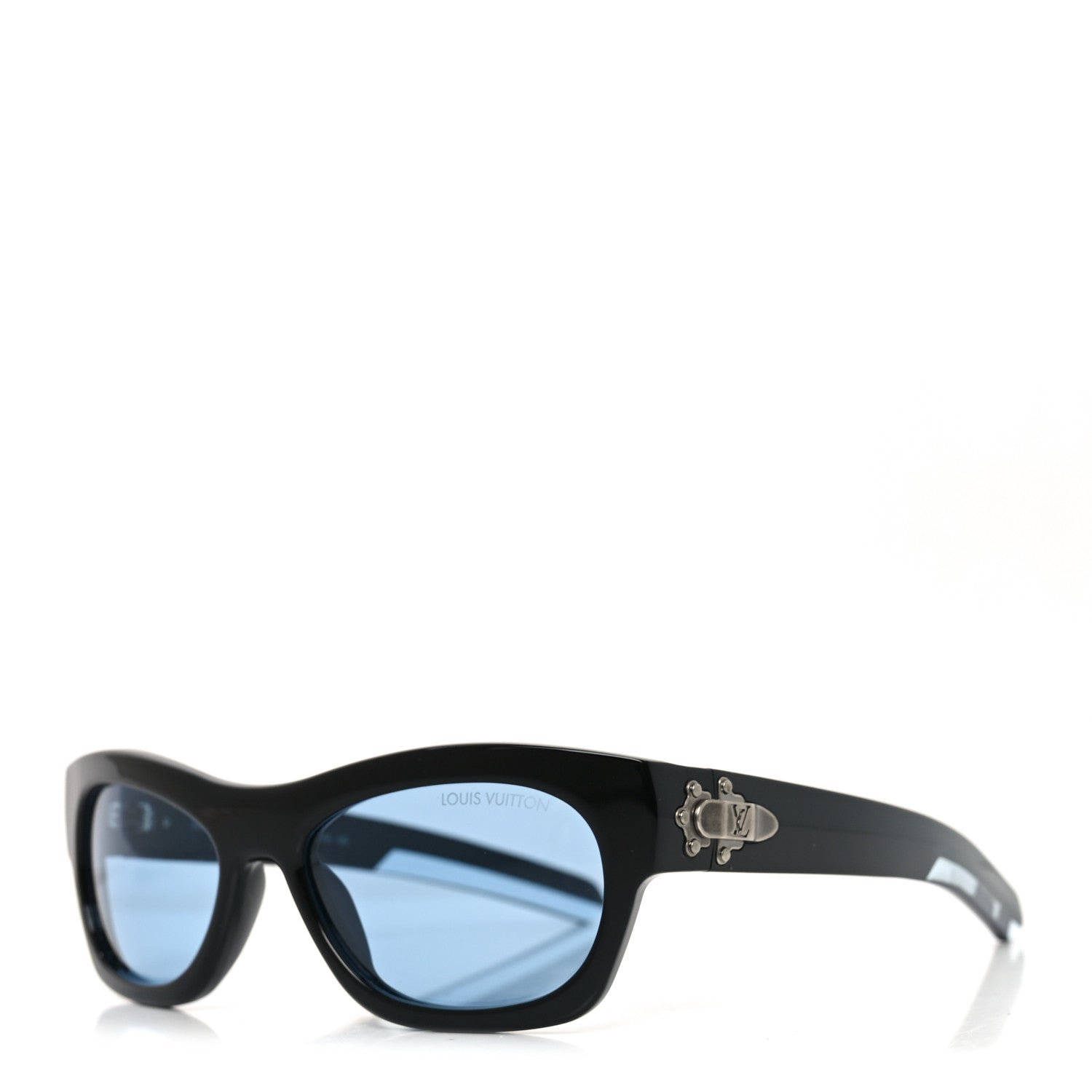 Louis Vuitton Acetate Frog Round Square Sunglasses Z3089U Black Blue