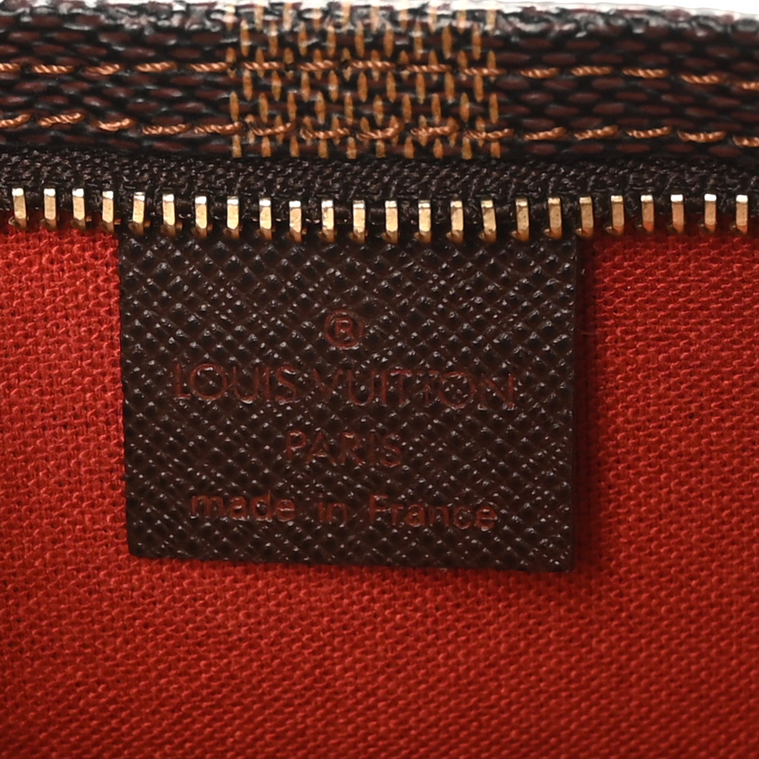 Louis Vuitton Damier Ebene Trousse Make Up Bag Pochette