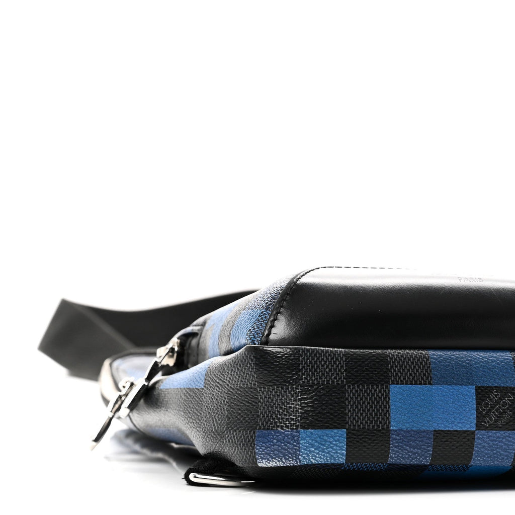 Louis Vuitton Damier Graphite Pixel Avenue Sling Backpack Blue