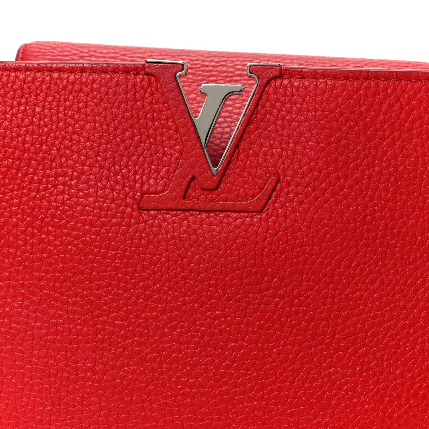 Louis Vuitton Taurillon Capucines MM  Coquelicot