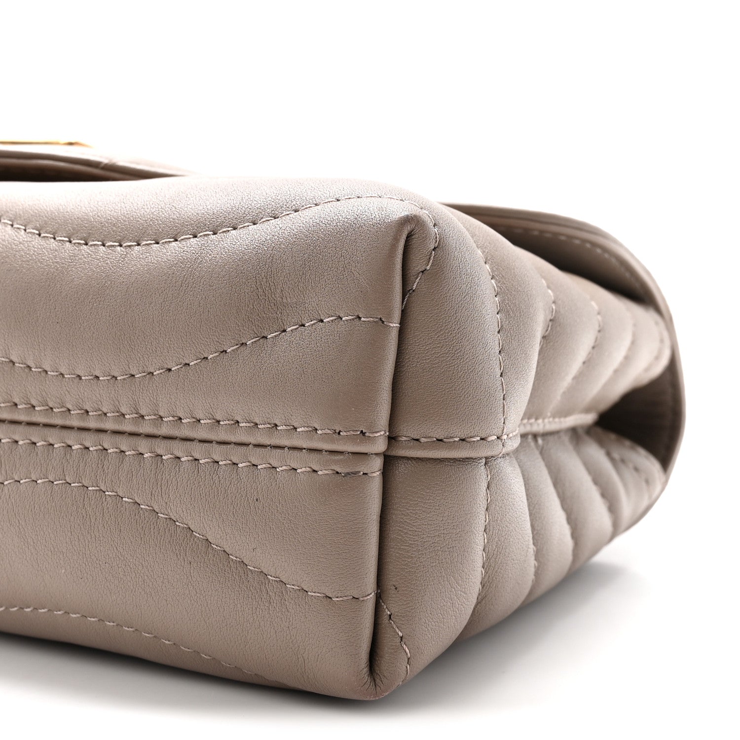 Louis Vuitton Calfskin LV New Wave Chain Bag Taupe