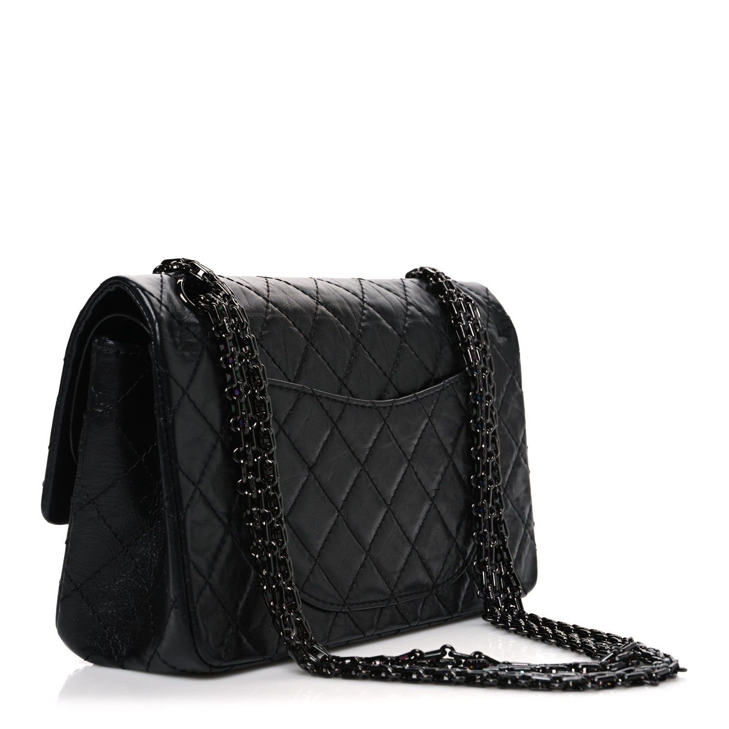 Chanel Aged Calfskin Quilted 2.55 Reissue 225 Flap So Black